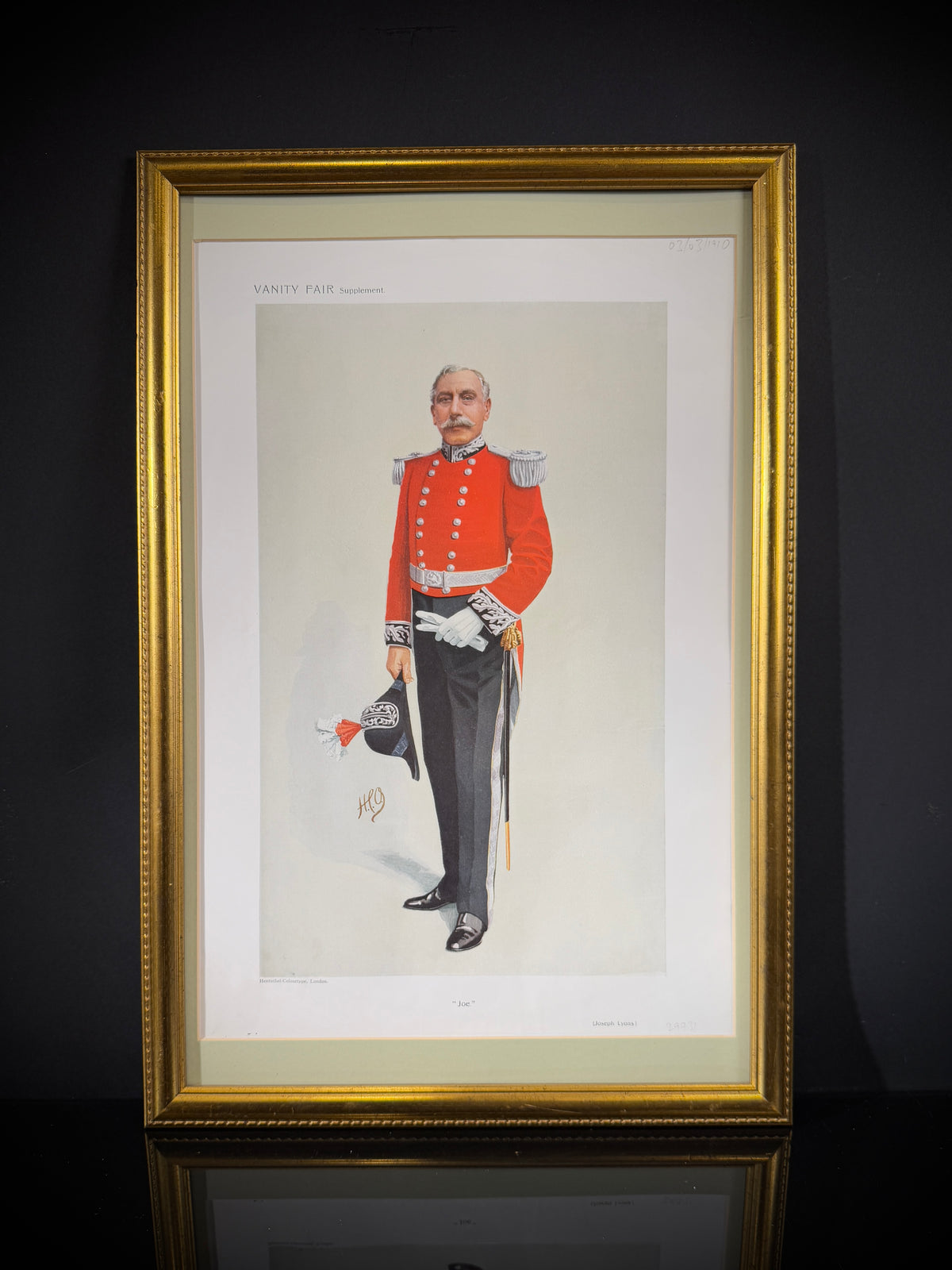 Framed Antique Vanity Fair Caricature Print – Framed Lithograph of Joseph Lyons (1910) – Rare Collectible