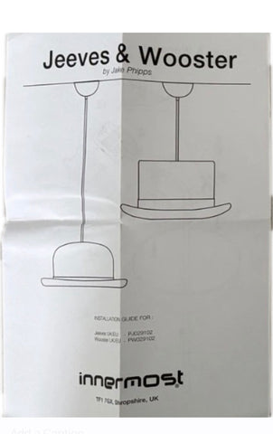 Jeeves & Wooster Bowler Hat Pendant Light – Handcrafted Wool Felt Hat Lamps with Gold Interior