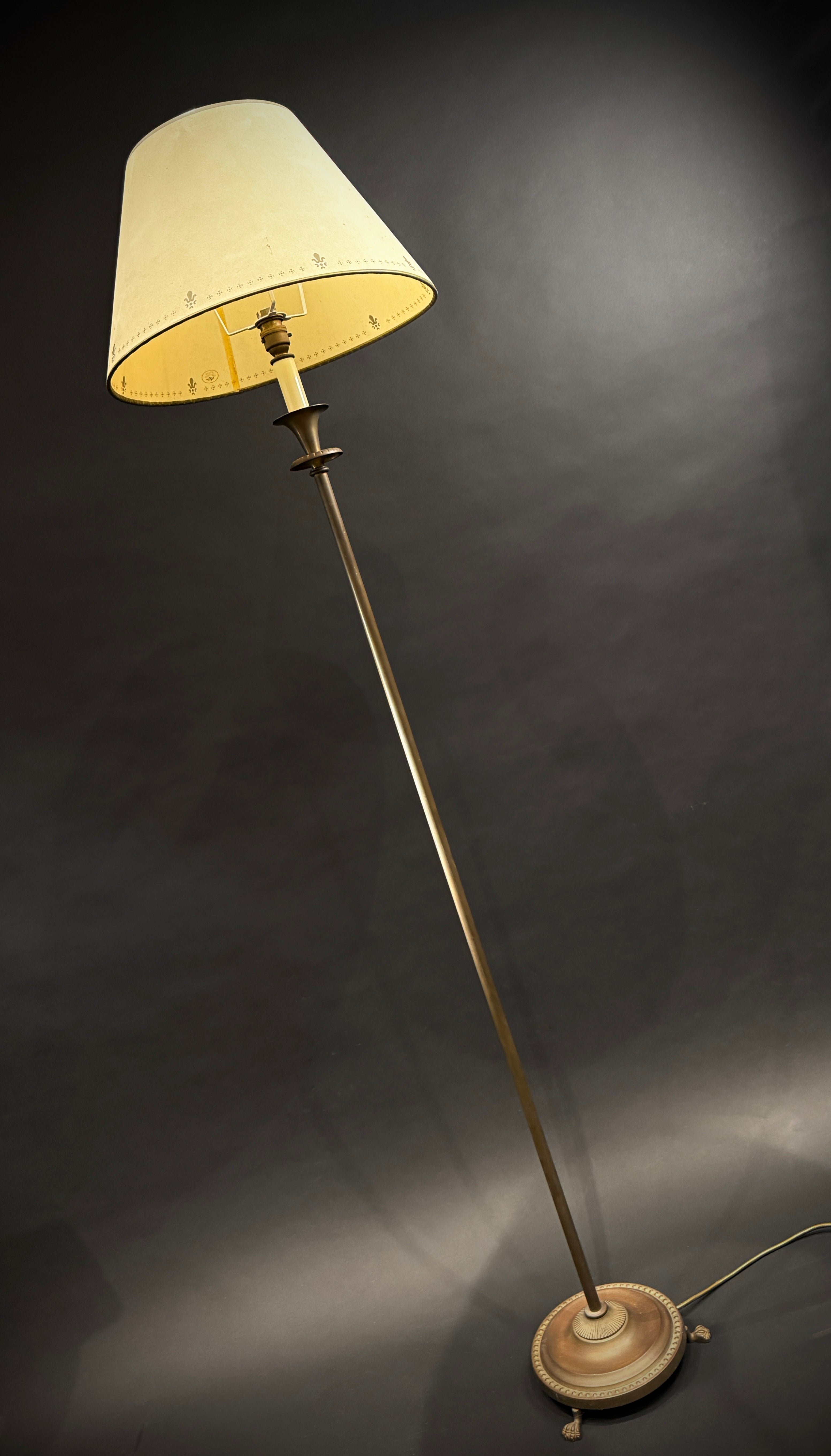 Vintage Laura Ashley Floor Lamp  |  Cream Shades