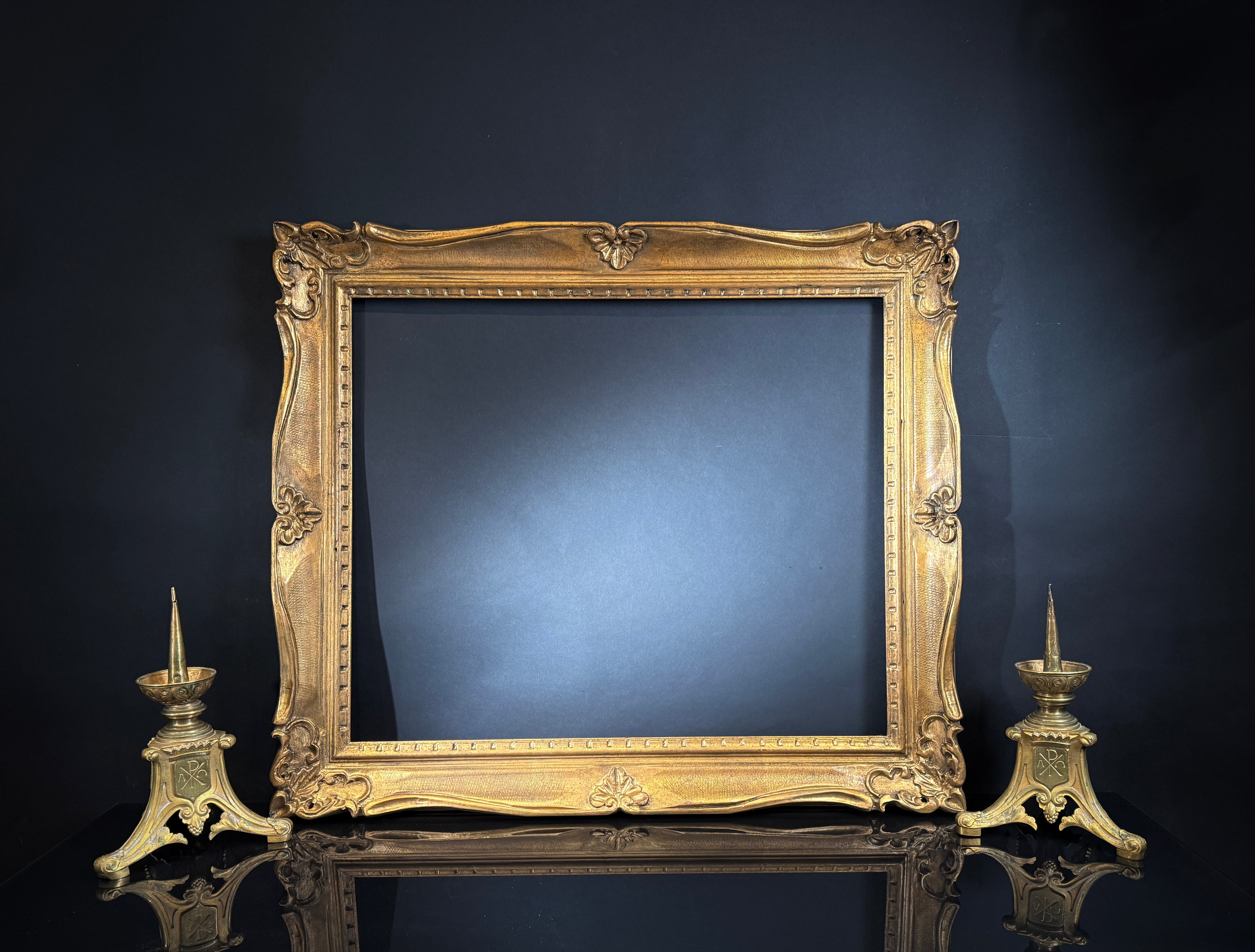 Large (70cm x 68cm) Carved Gilt Wood French Vintage Picture Frame (Solid wood no gesso)