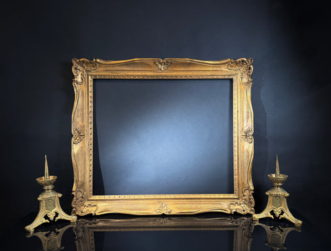 Large (70cm x 68cm) Carved Gilt Wood French Vintage Picture Frame (Solid wood no gesso)