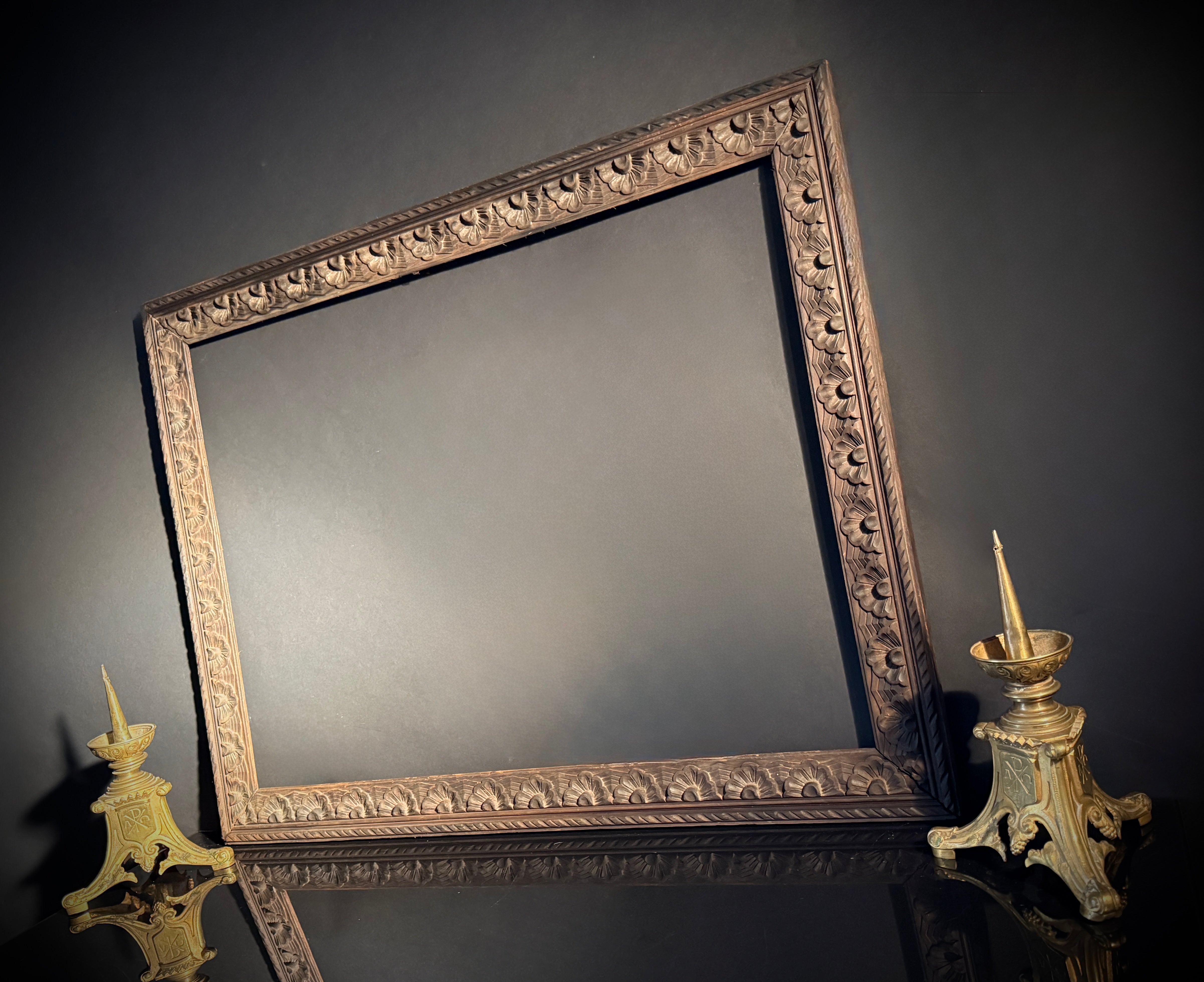 Large Carved Wood picture Frame | 92x71cm  | Carved Detail | Gallery Wall