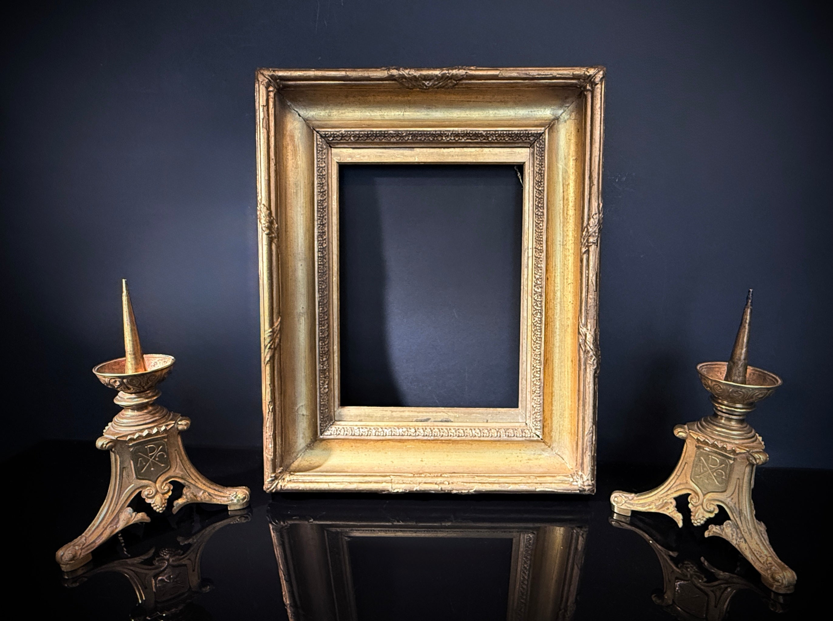 Shabby Antique Gilt Picture Frame (50.5x40cm)  | Deep Set  |  Ornate Wall Gallery