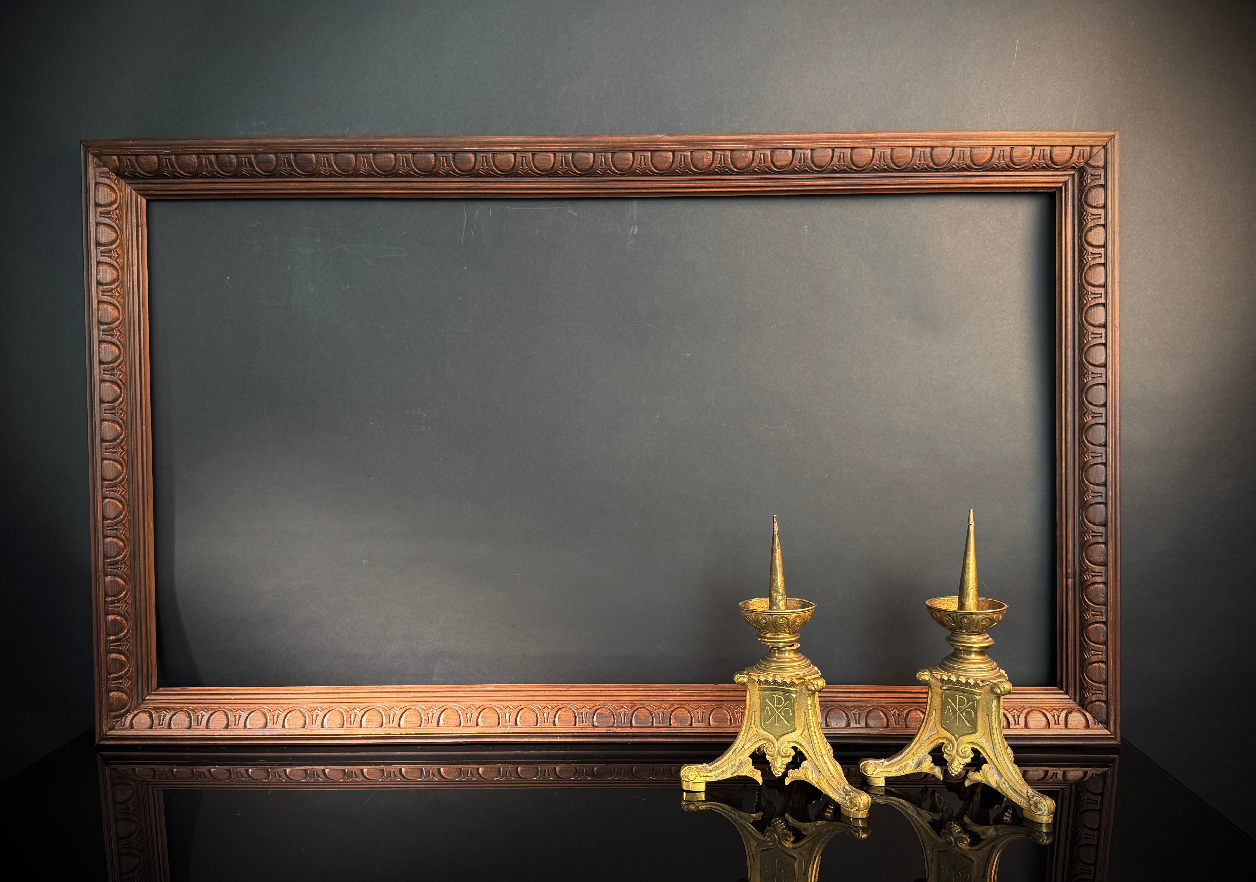 Extra Large Carved Wood picture Frame  |  114x87.5cm  |   Carved Detail  |  Gallery Wall