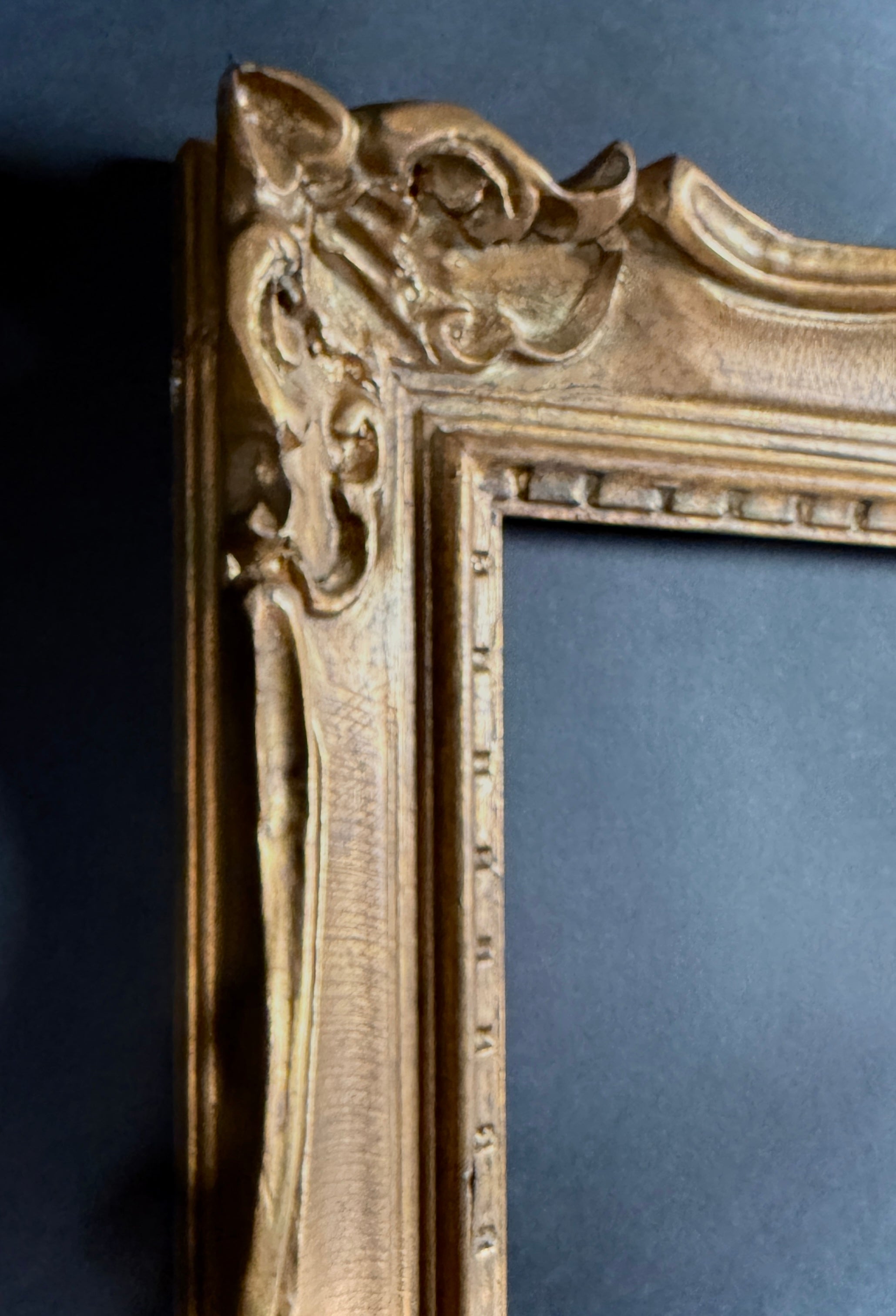 Large (70cm x 68cm) Carved Gilt Wood French Vintage Picture Frame (Solid wood no gesso)