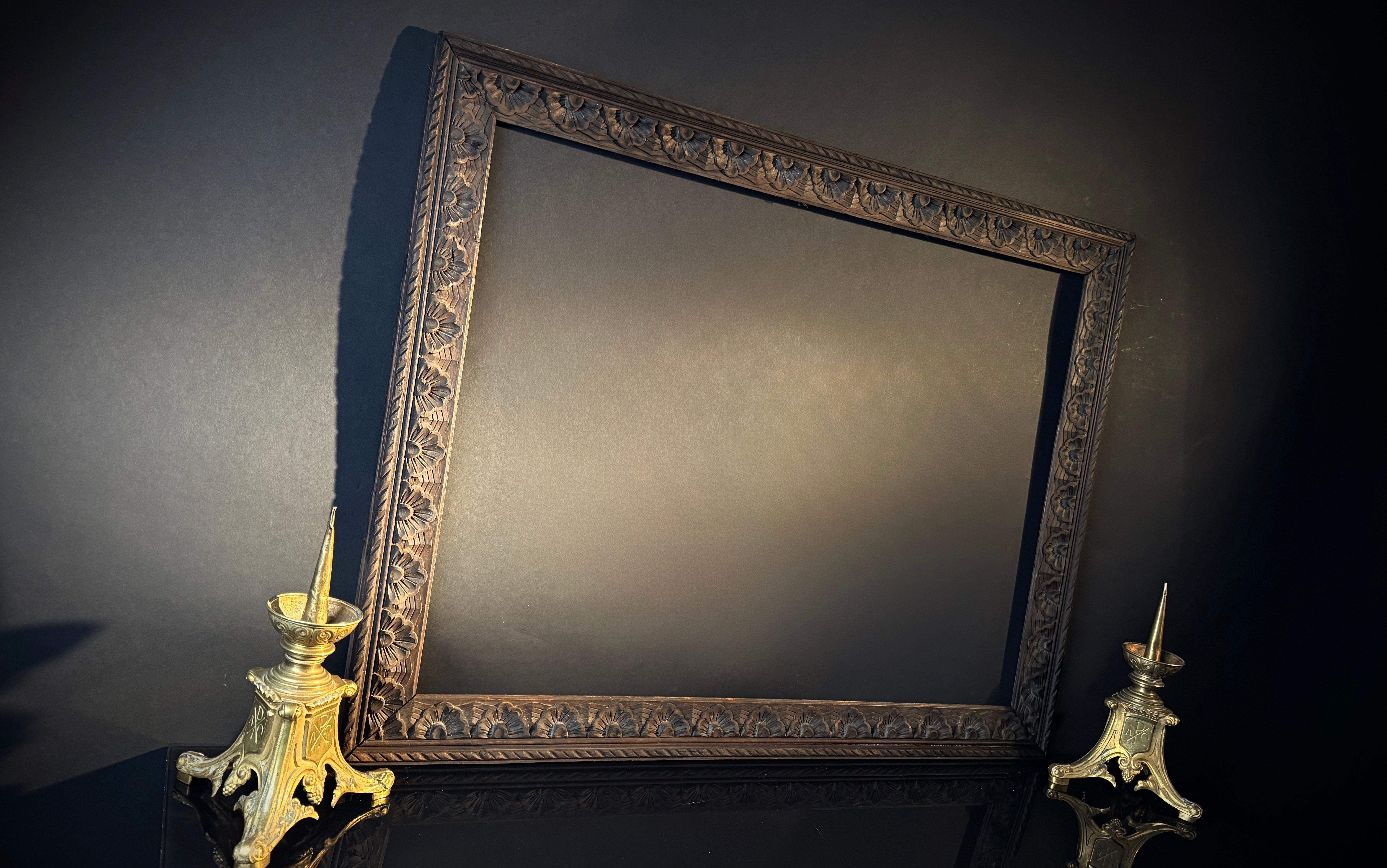 Large Carved Wood picture Frame | 92x71cm  | Carved Detail | Gallery Wall