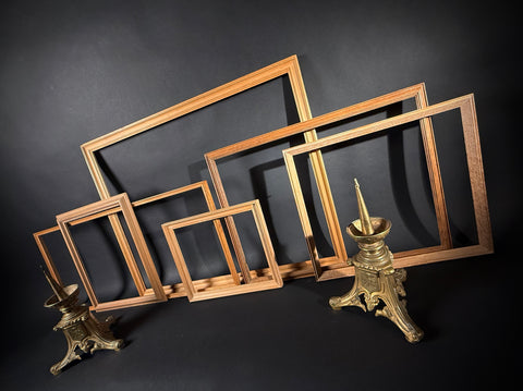 x6 Vintage & Mid-Century Wood Picture Frames | Gallery Wall  |  Light Wood Finish  |  Set of 6 Frames