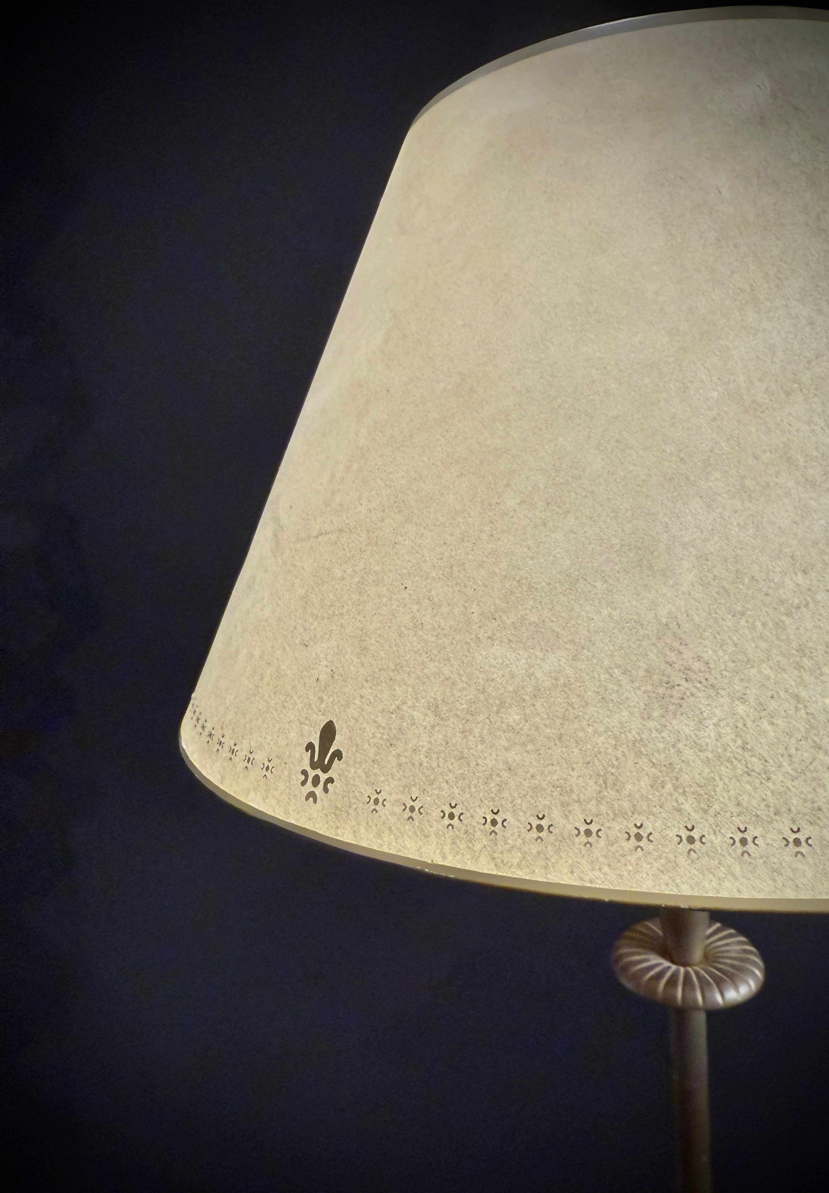 Vintage Laura Ashley Floor Lamp  |  Cream Shades