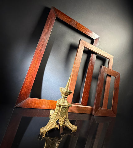 Set of x3 Hardwood Antique Picture frames