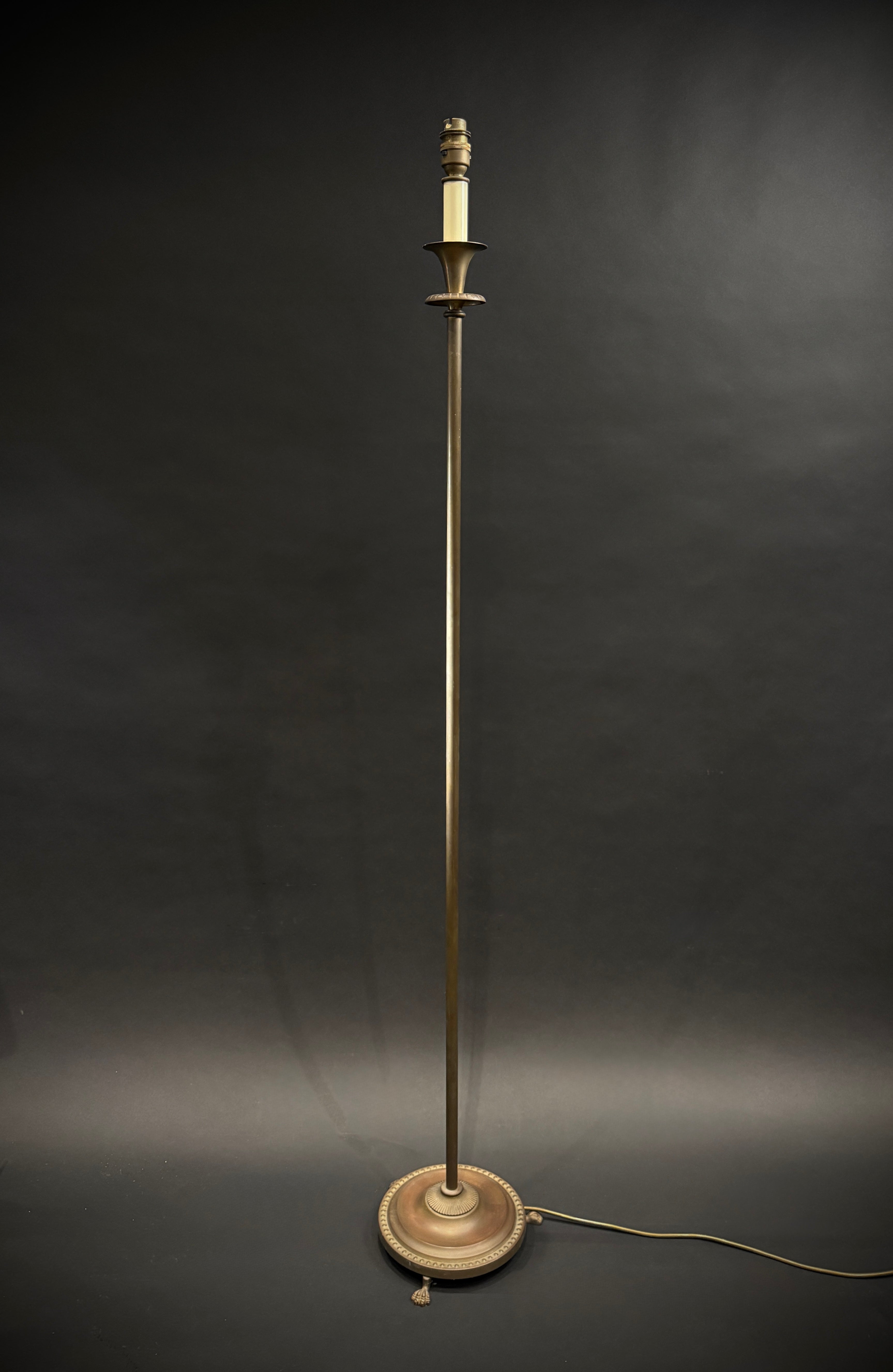 Vintage Laura Ashley Floor Lamp  |  Cream Shades