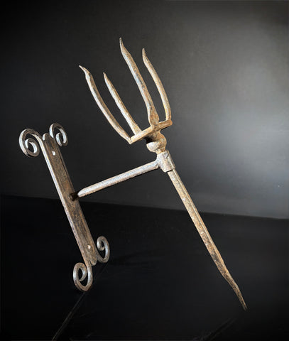 Unusual Pair of Wrought Iron Candle Torchere Sconces  |  Medieval Style  |  Hand-Forged