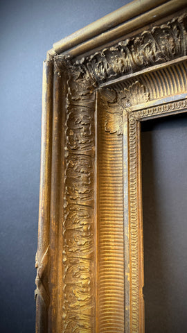 Large Shabby Antique Gilt Picture Frame – Deep Set Ornate Wood Picture Frame 67cm x 57cm