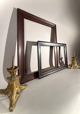 Set 2 Large Wood Picture Frames | Solid Hardwood | Oak | Rustic Gallery Wall Display