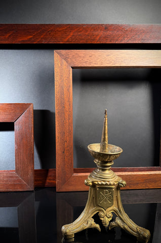 Set of x3 Hardwood Antique Picture frames