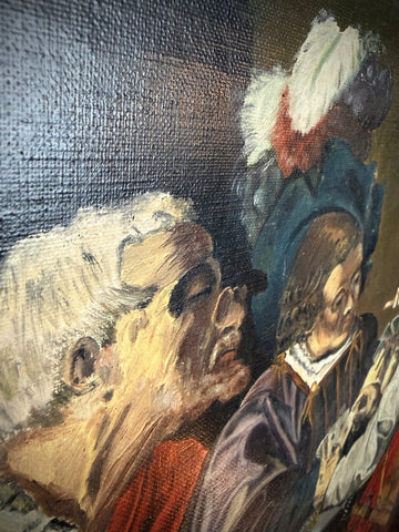 Vintage Rombout Reproduction Oil Painting | On Canvas | The Card Players,