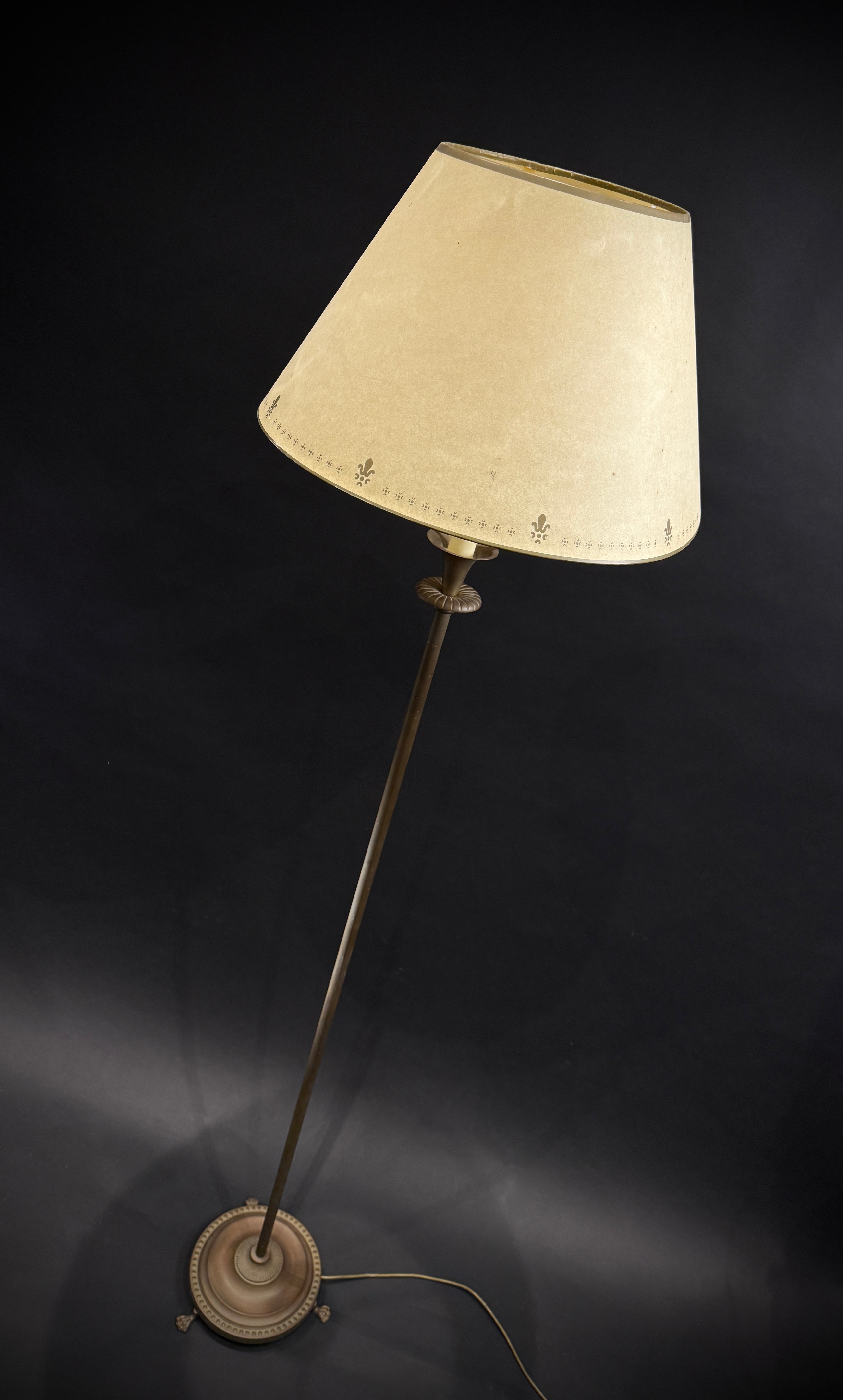 Vintage Laura Ashley Floor Lamp  |  Cream Shades