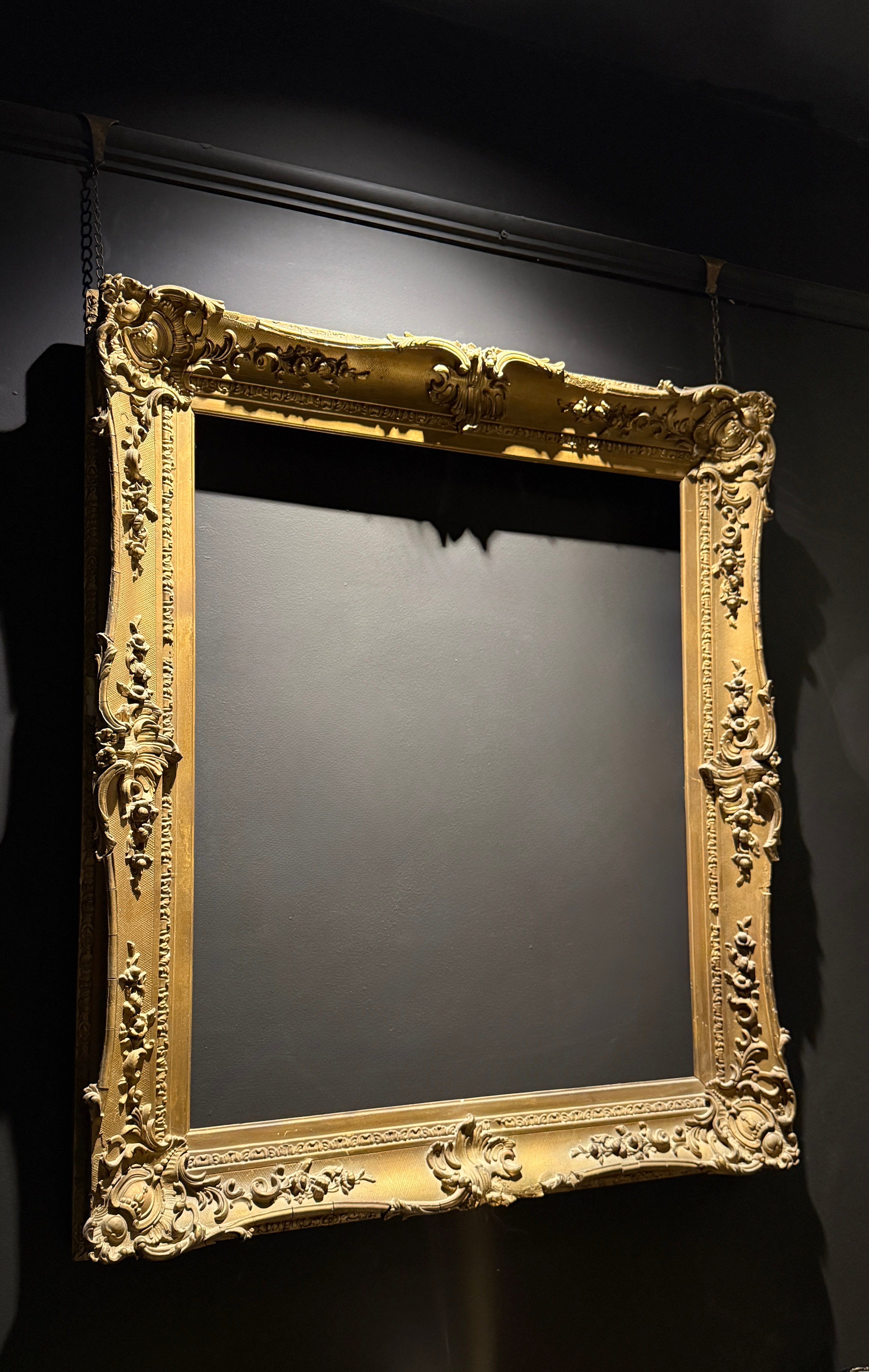 Antique Baroque Gilt Picture Frame  |  Large Ornate  |   Muted Gold Shabby Chic (96.5 x 84cm)