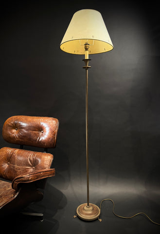 Vintage Laura Ashley Floor Lamp  |  Cream Shades