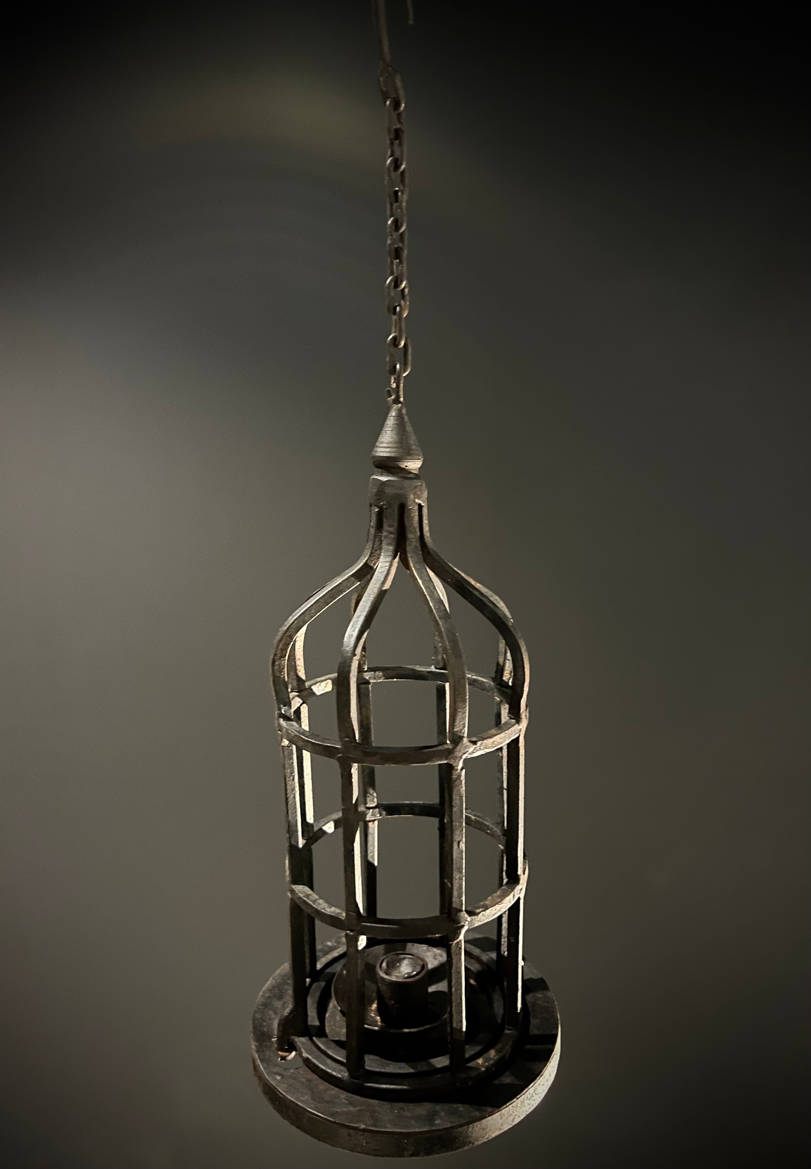 Industrial Gothic Candle Lantern  |  Bird Cage Hanging Light  | Hanging Lantern