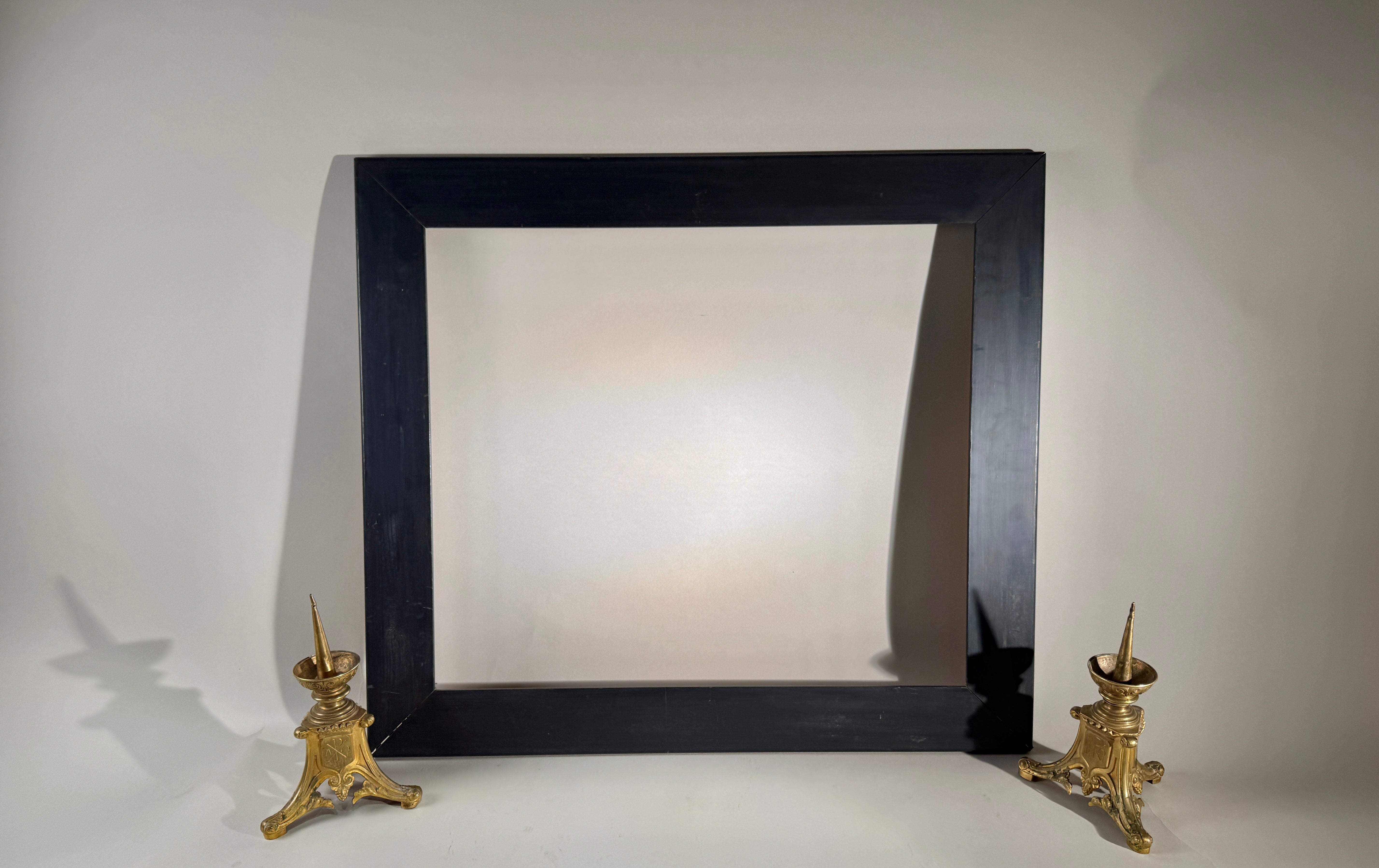 Pair Large Antique Wood Picture Frame | Black Classic Finish | 66x45.5cm