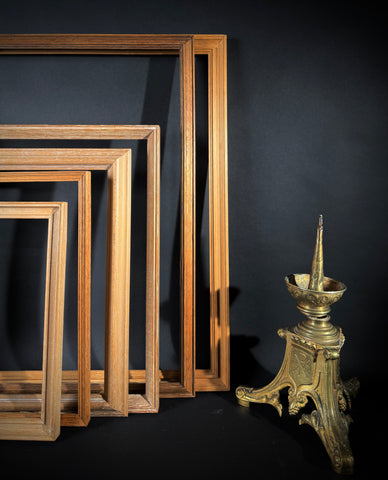 x6 Vintage & Mid-Century Wood Picture Frames | Gallery Wall  |  Light Wood Finish  |  Set of 6 Frames