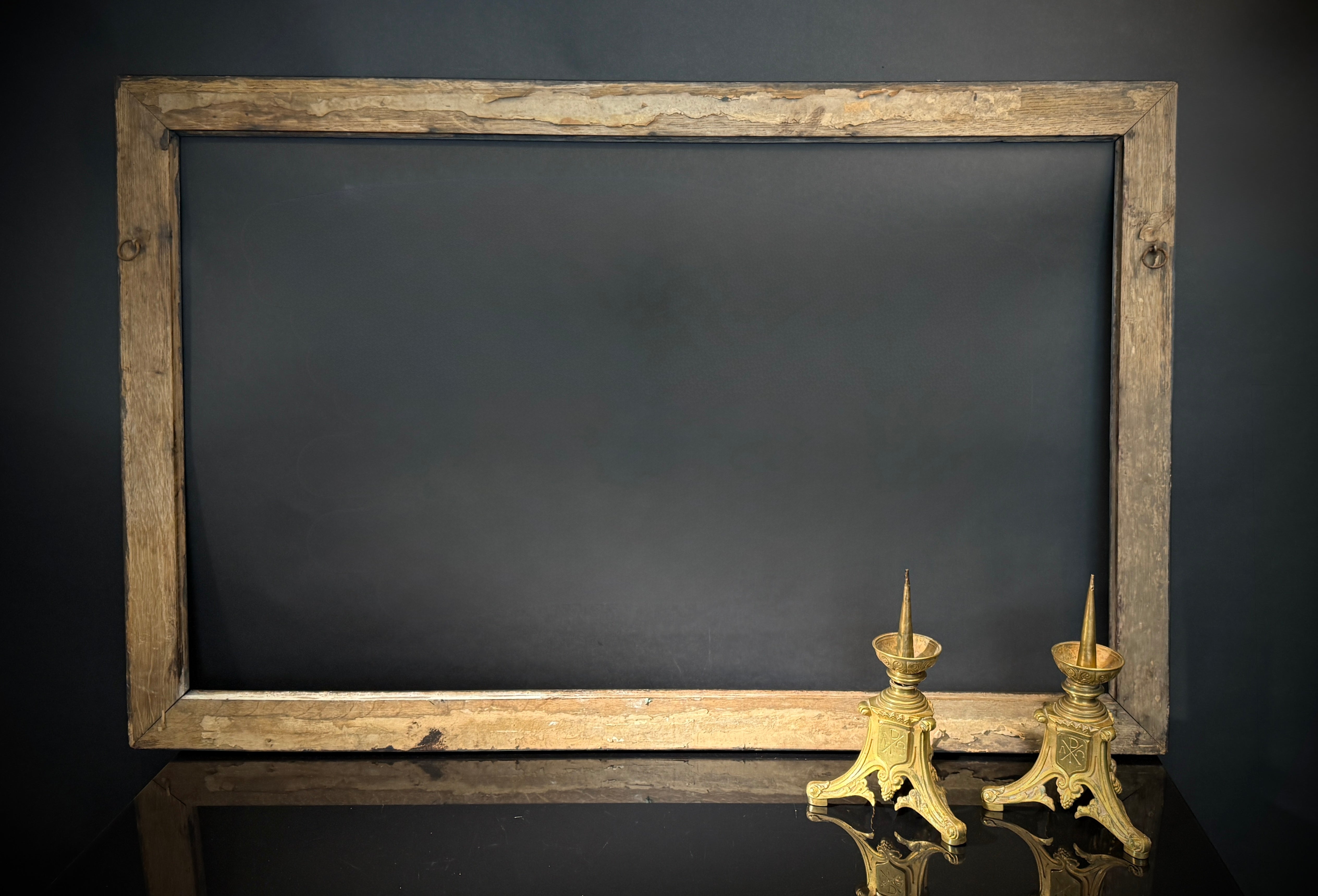 Extra Large (127.5x82cm) Antique Picture Frame / Photo Frame |  Solid Oak |  Dark Wood