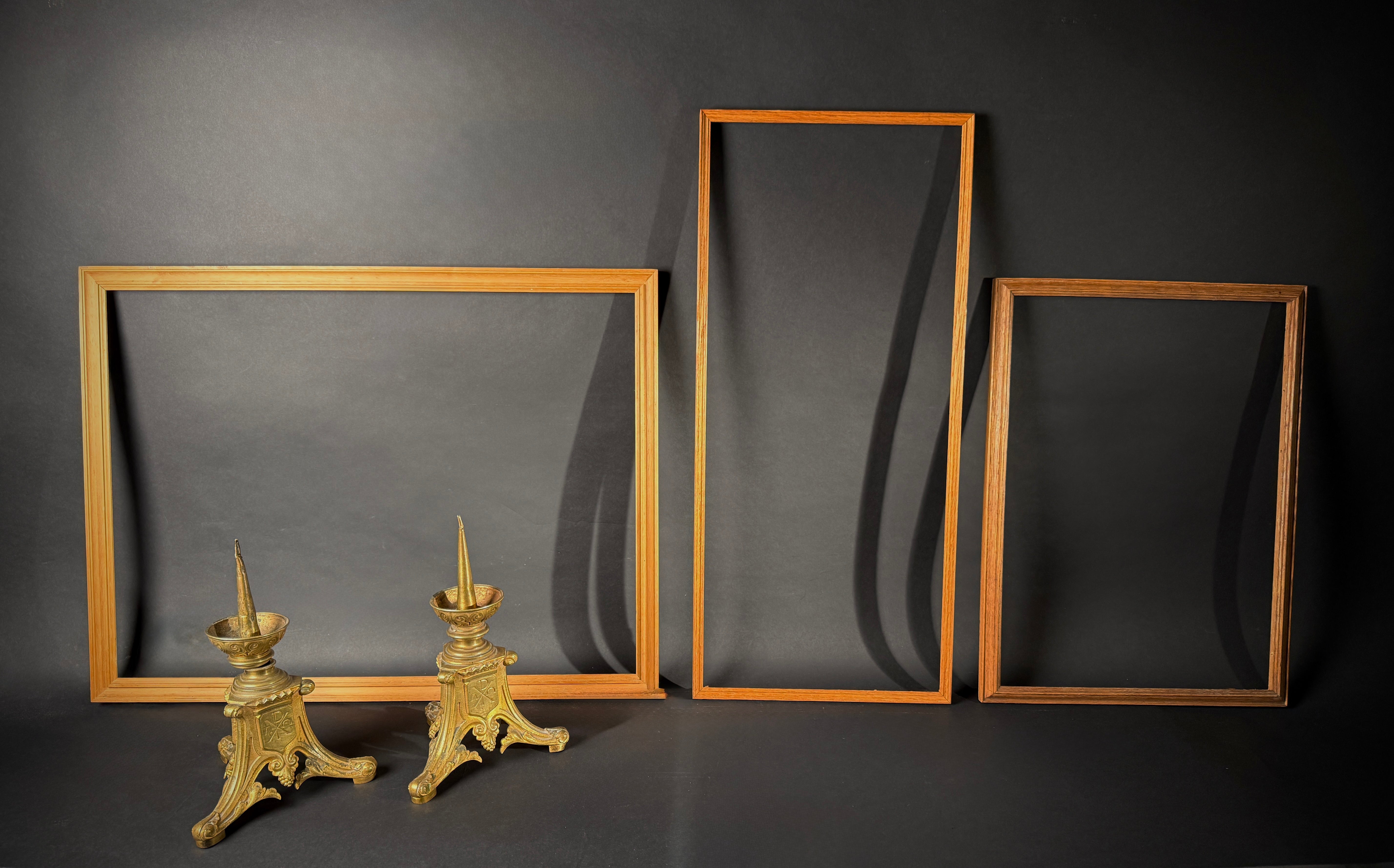 x6 Vintage & Mid-Century Wood Picture Frames | Gallery Wall  |  Light Wood Finish  |  Set of 6 Frames