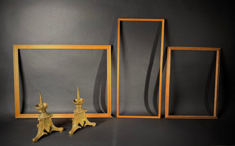 x6 Vintage & Mid-Century Wood Picture Frames | Gallery Wall  |  Light Wood Finish  |  Set of 6 Frames