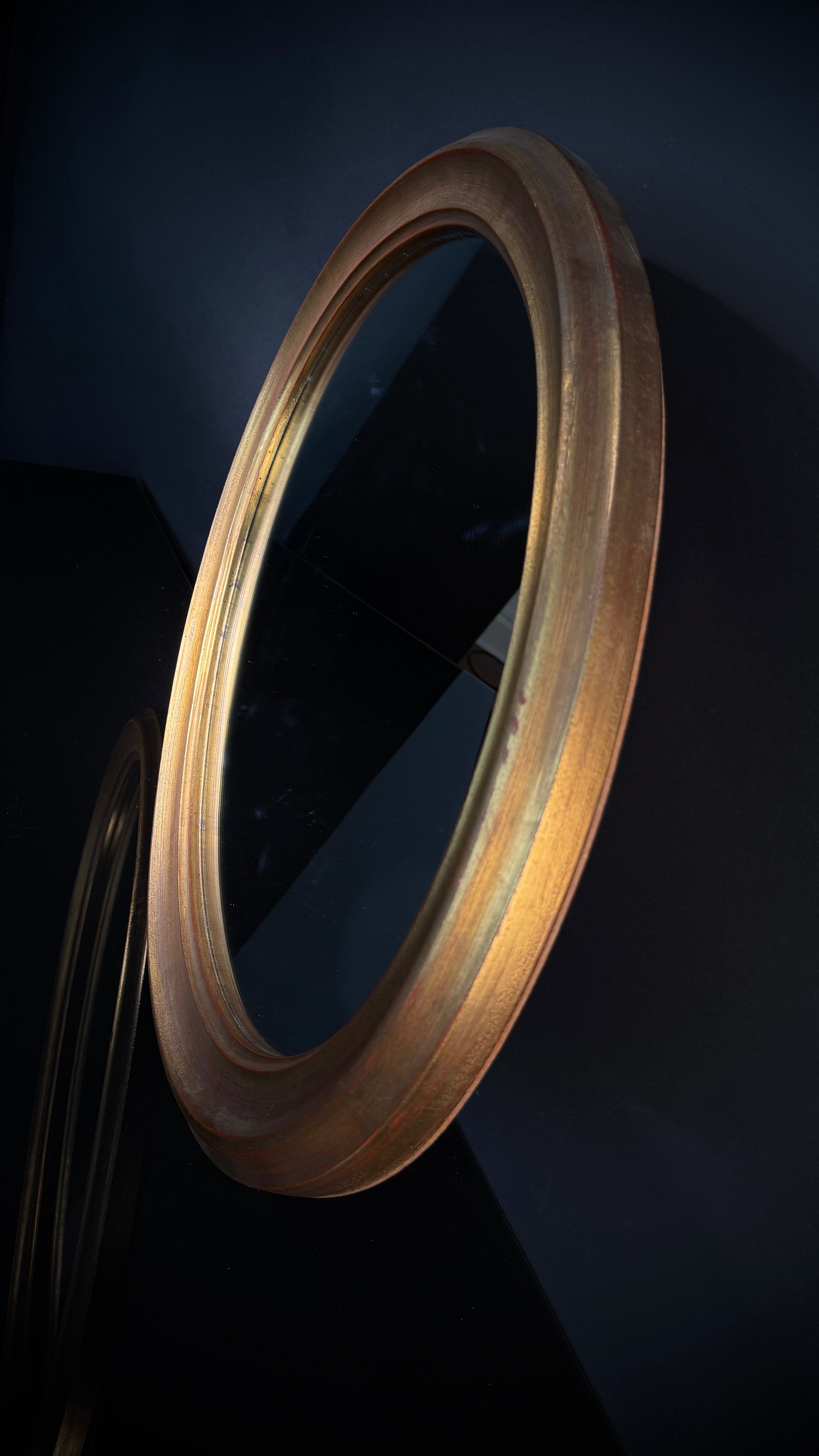 Large (80cm) Vintage Classic Gilt Oval Mirror