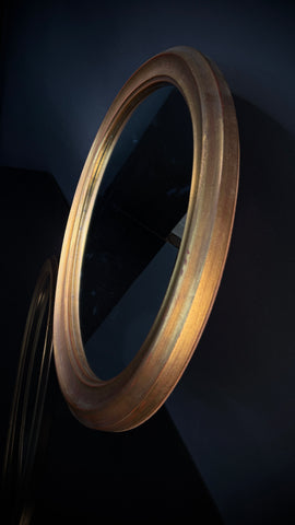 Large (80cm) Vintage Classic Gilt Oval Mirror
