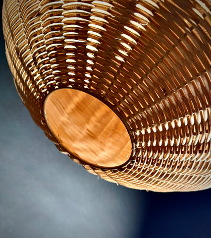 Large (48cm) Pooky Natural Rattan Hector Ball Pendant Light – Handwoven Wicker Hanging Lamp