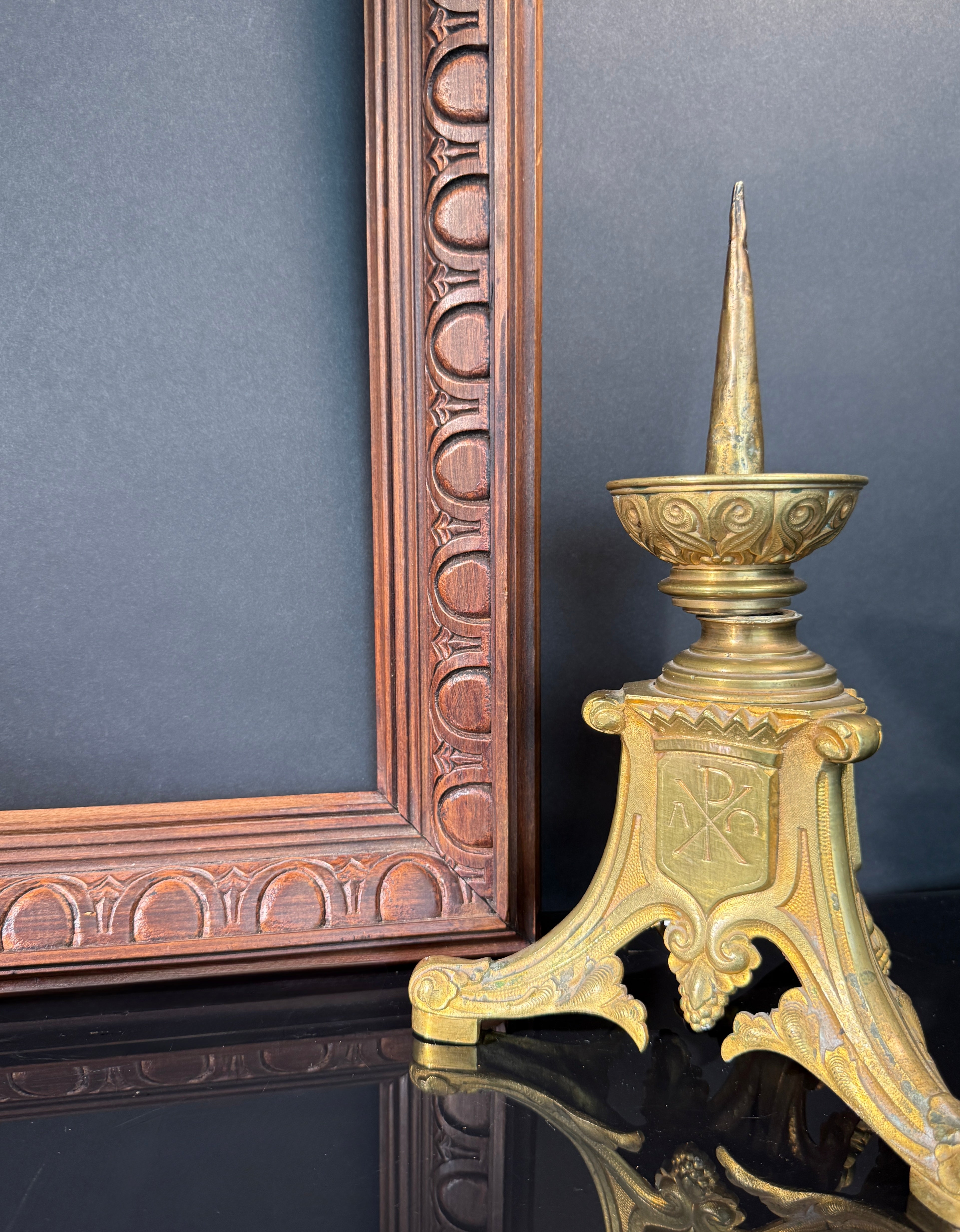 Extra Large Carved Wood picture Frame  |  114x87.5cm  |   Carved Detail  |  Gallery Wall