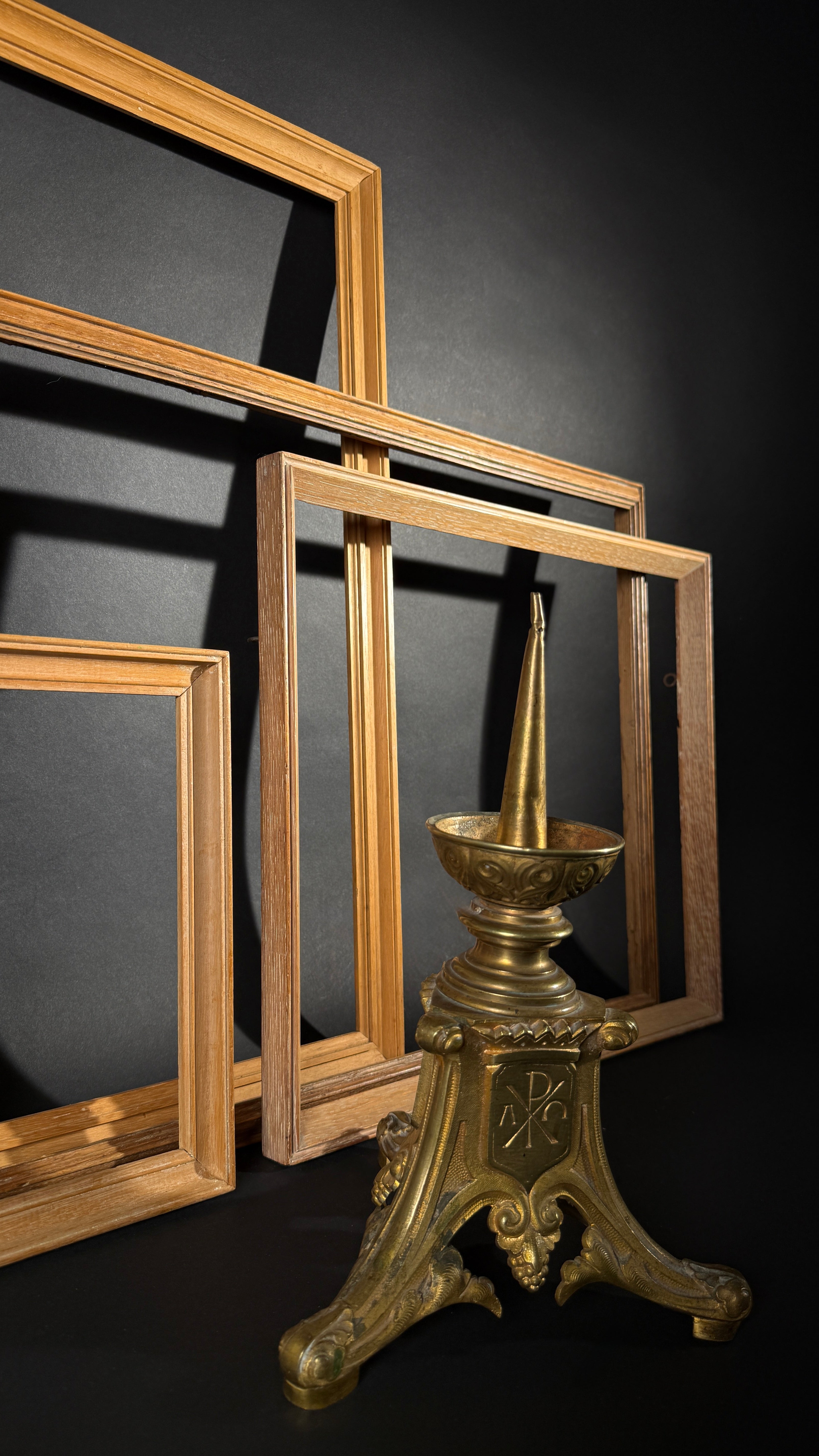 x6 Vintage & Mid-Century Wood Picture Frames | Gallery Wall  |  Light Wood Finish  |  Set of 6 Frames