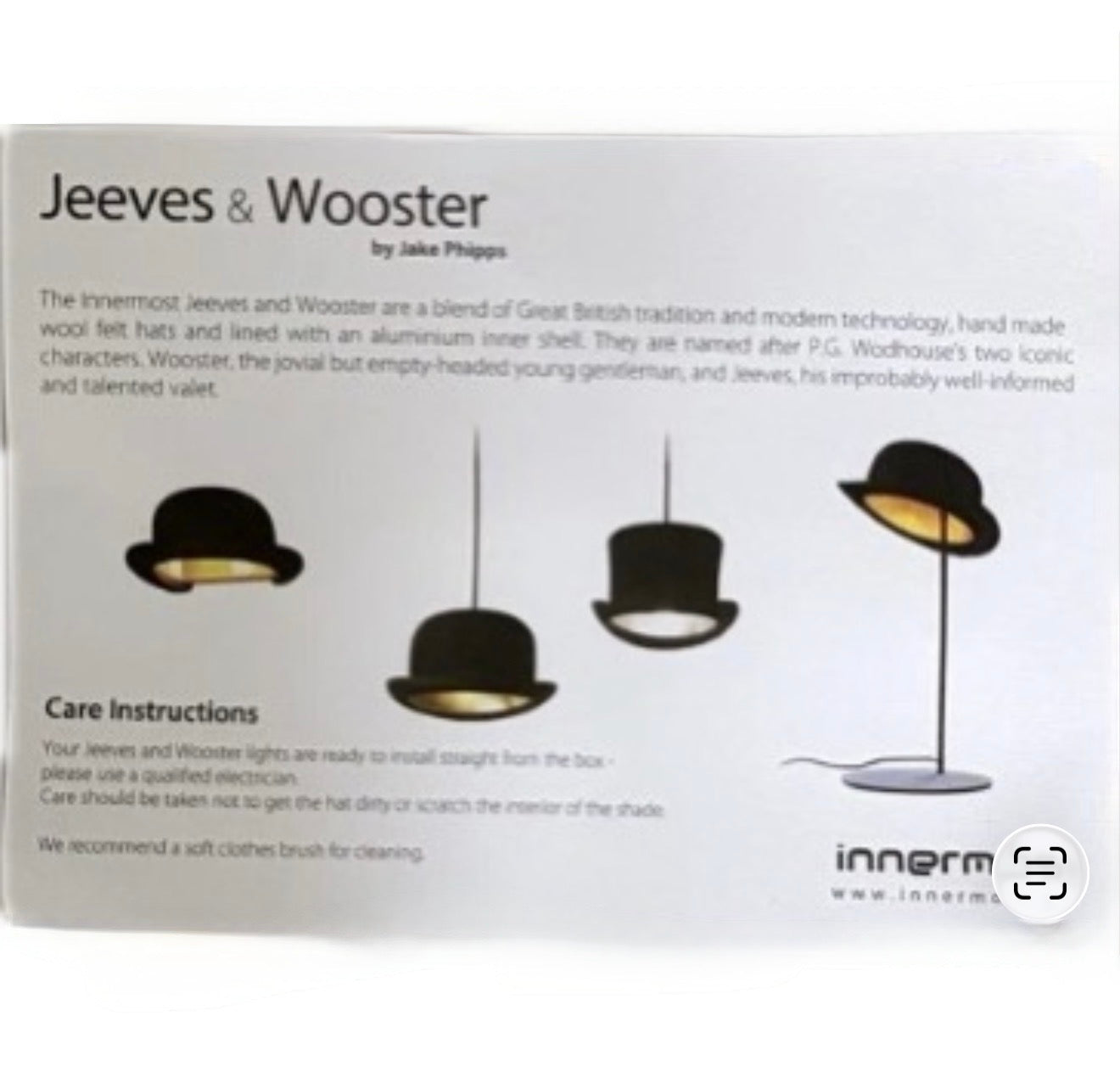 Jeeves & Wooster Bowler Hat Pendant Light – Handcrafted Wool Felt Hat Lamps with Gold Interior