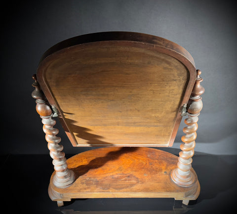 Large Victorian Mahogany Antique Dressing Table Mirror | Adjustable Freestanding Vanity Mirror