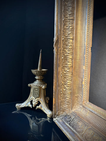 Large Shabby Antique Gilt Picture Frame – Deep Set Ornate Wood Picture Frame 67cm x 57cm