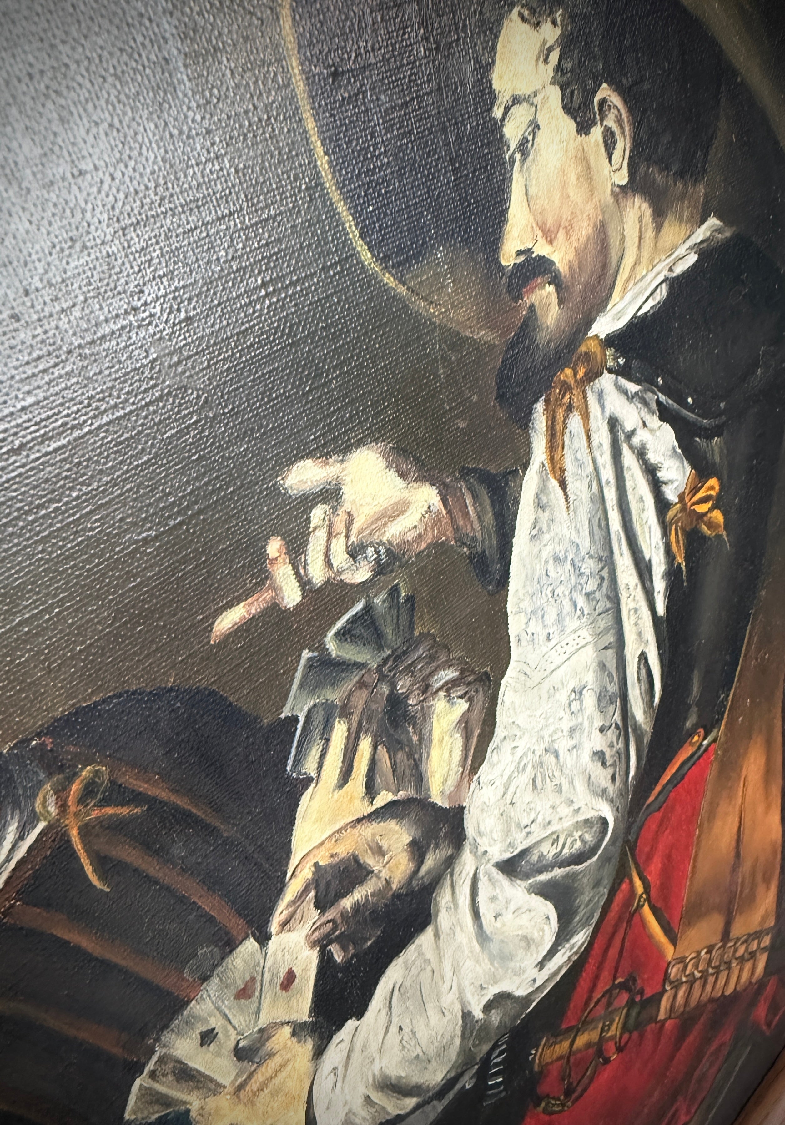 Vintage Rombout Reproduction Oil Painting | On Canvas | The Card Players,