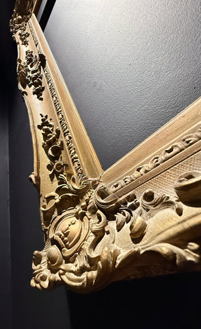 Antique Baroque Gilt Picture Frame  |  Large Ornate  |   Muted Gold Shabby Chic (96.5 x 84cm)