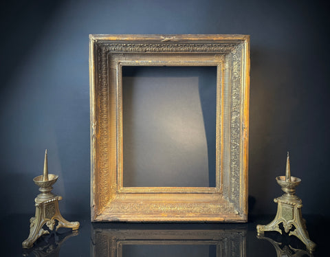 Large Shabby Antique Gilt Picture Frame – Deep Set Ornate Wood Picture Frame 67cm x 57cm