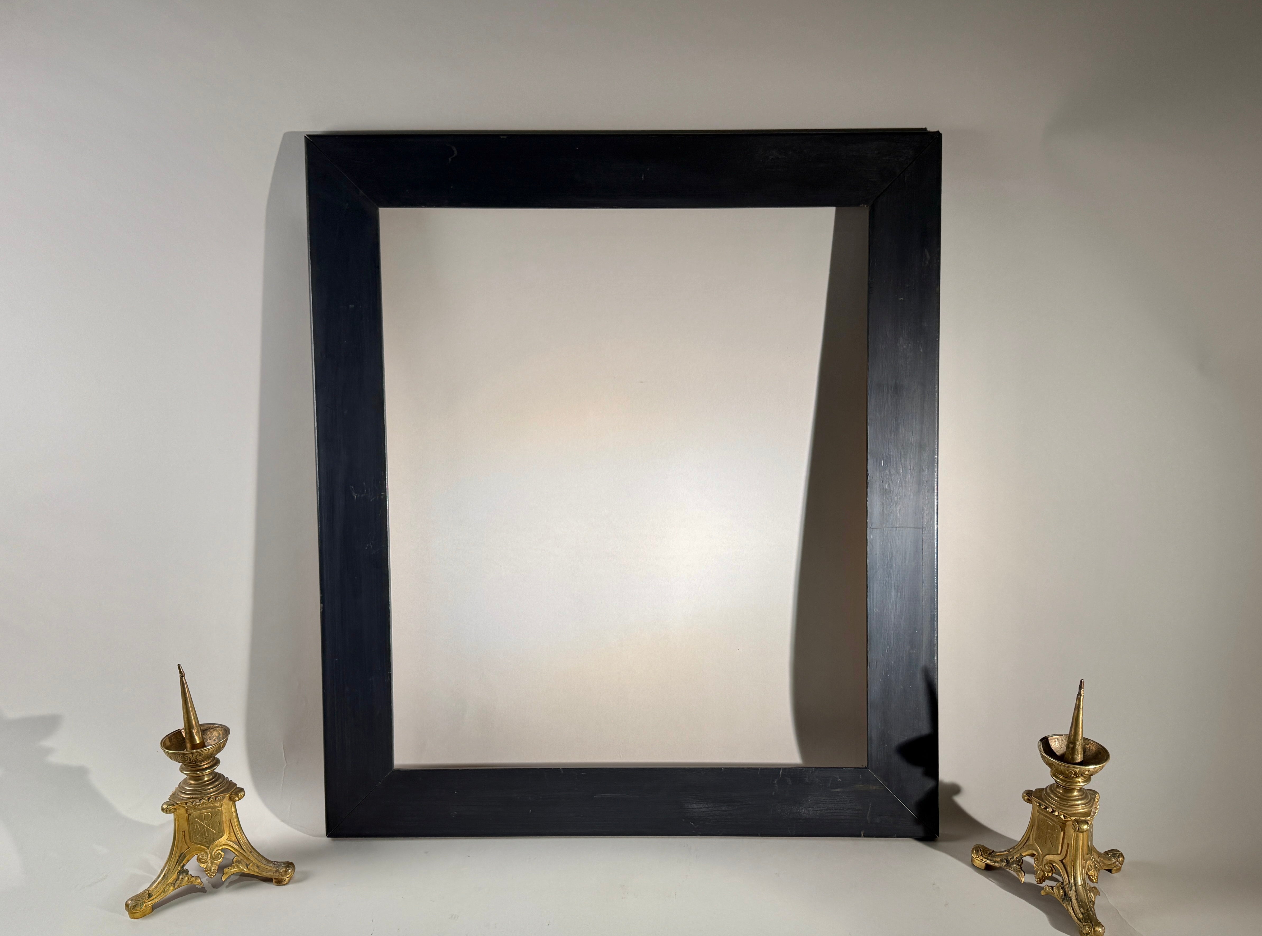 Pair Large Antique Wood Picture Frame | Black Classic Finish | 66x45.5cm