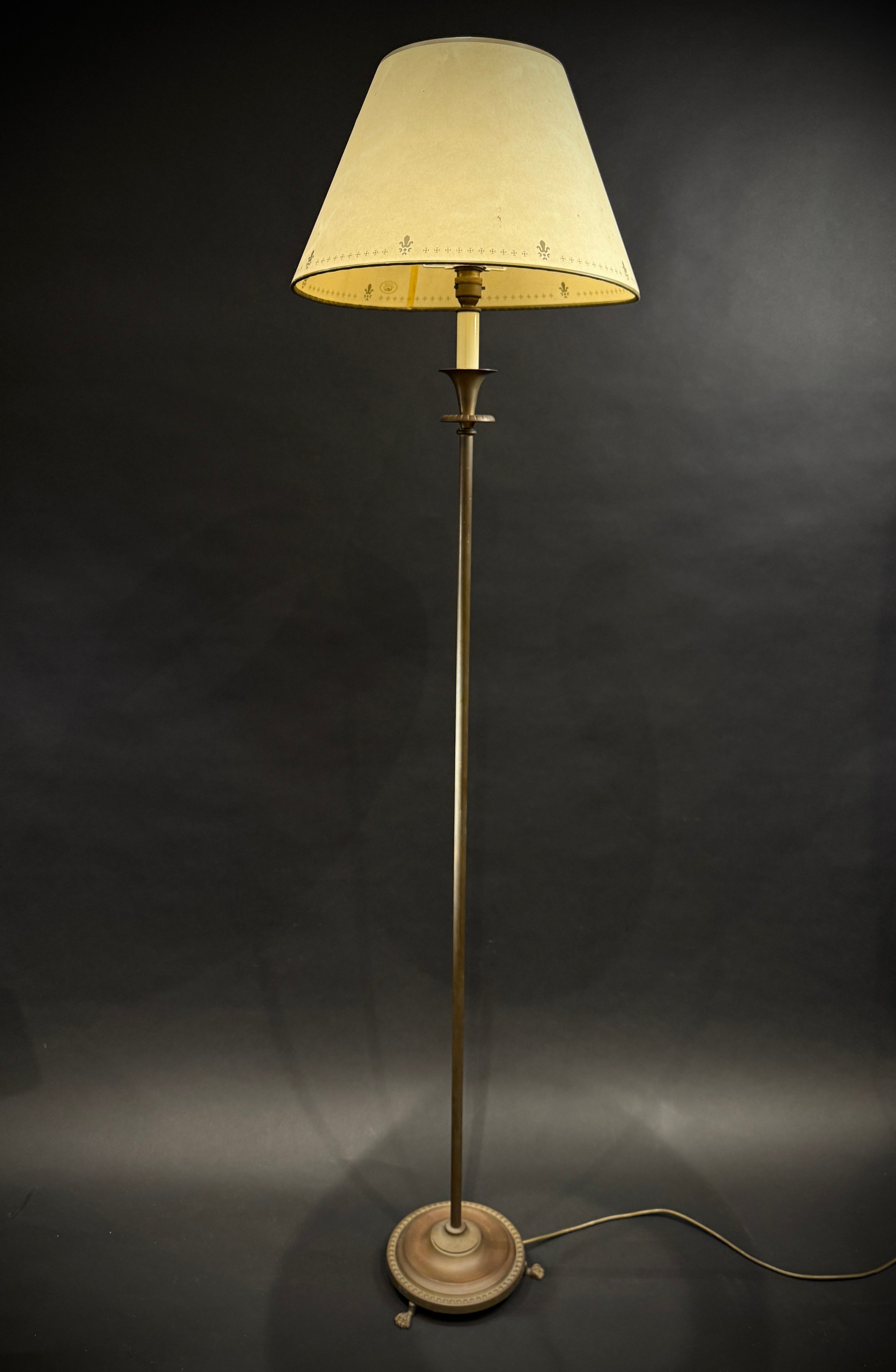 Vintage Laura Ashley Floor Lamp  |  Cream Shades