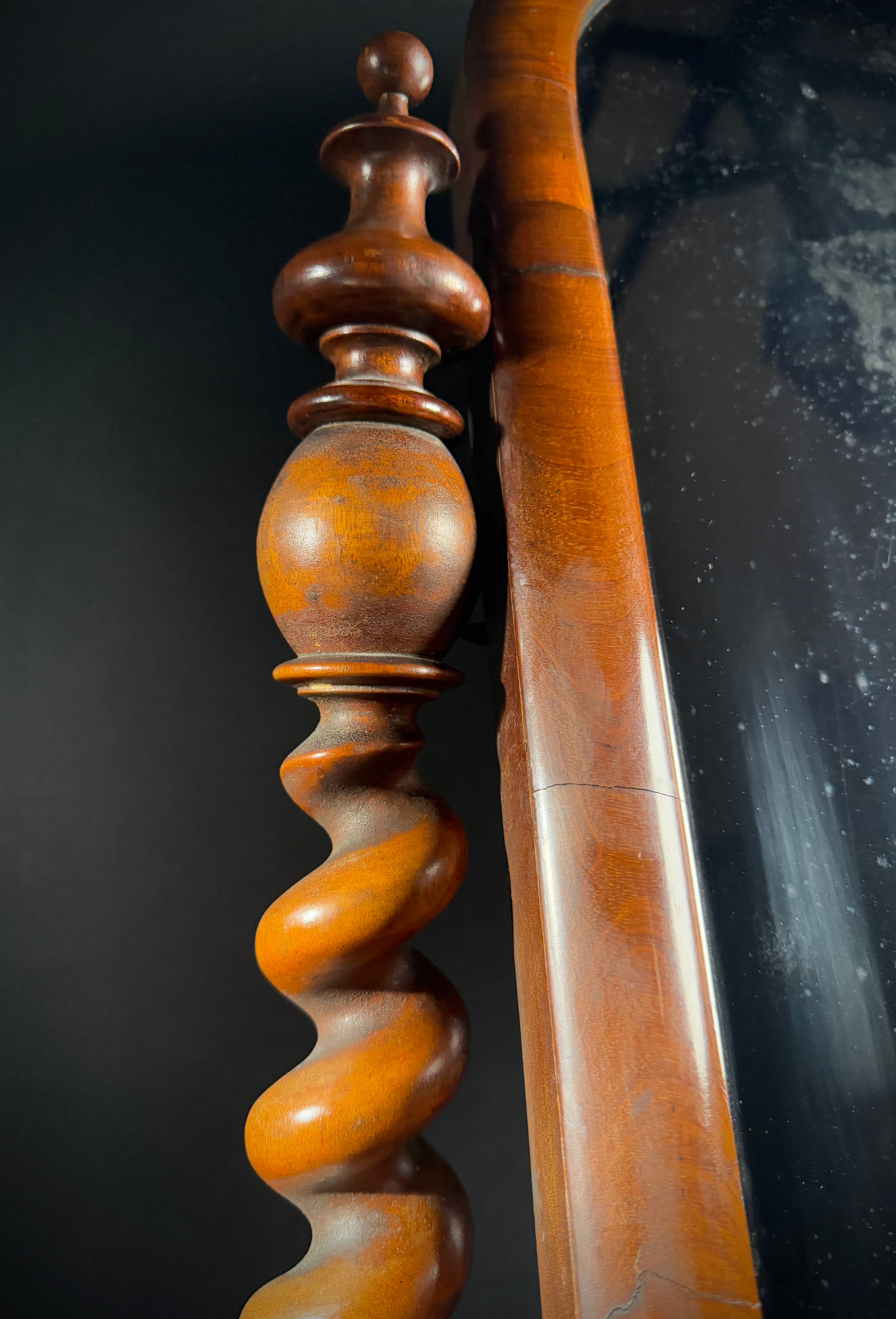 Large Victorian Mahogany Antique Dressing Table Mirror | Adjustable Freestanding Vanity Mirror