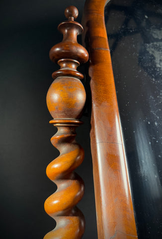 Large Victorian Mahogany Antique Dressing Table Mirror | Adjustable Freestanding Vanity Mirror