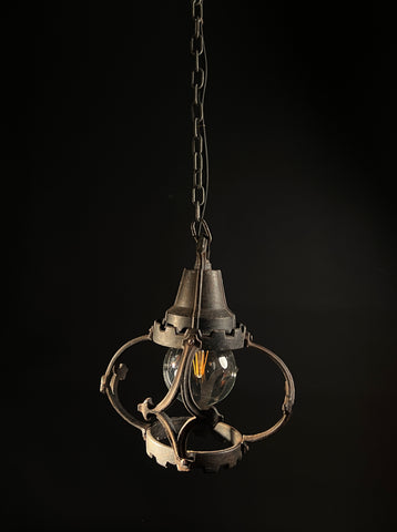 Antique Wrought Iron Pendant Light | Gothic Style | Antique Hanging Light | Rustic Decor