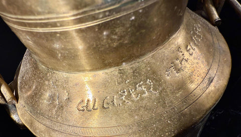 Vintage Indian Brass Milk Jug | Rustic Kitchen Decor  |  Brass Canister