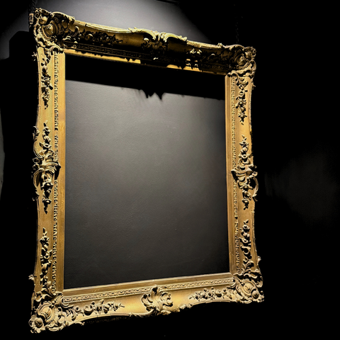 Antique Baroque Gilt Picture Frame  |  Large Ornate  |   Muted Gold Shabby Chic (96.5 x 84cm)