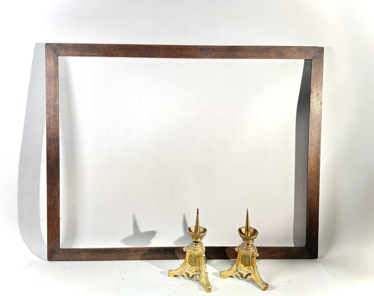 Extra Large Antique Solid Oak Dark Wood Picture/Photo Frame (113x89cm)
