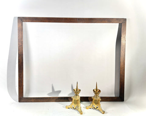 Extra Large Antique Solid Oak Dark Wood Picture/Photo Frame (113x89cm)