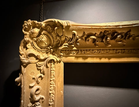 Antique Baroque Gilt Picture Frame  |  Large Ornate  |   Muted Gold Shabby Chic (96.5 x 84cm)