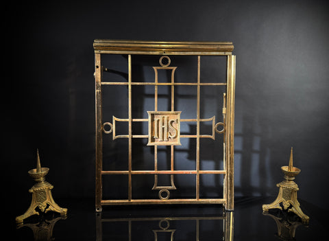 Rare Antique Brass Church Altar Gate - Ecclesiastical Architectural Salvage